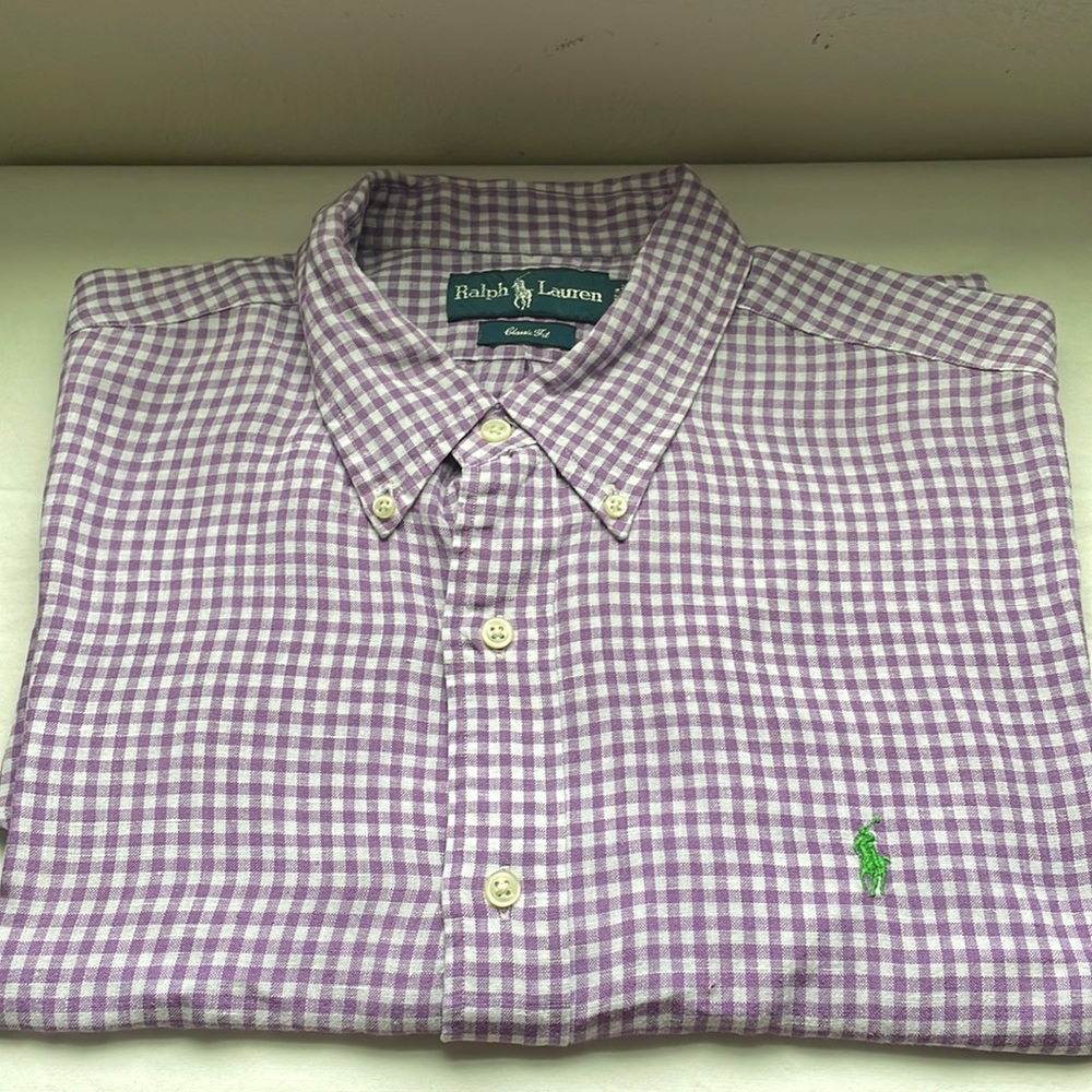 RALPH LAUREN Plaid short sleeve shirt